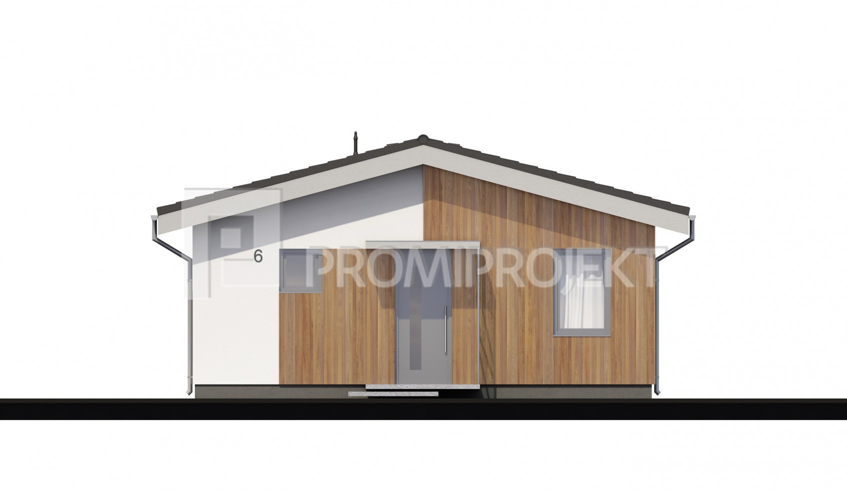 projekt pre bungalov s terasou L6